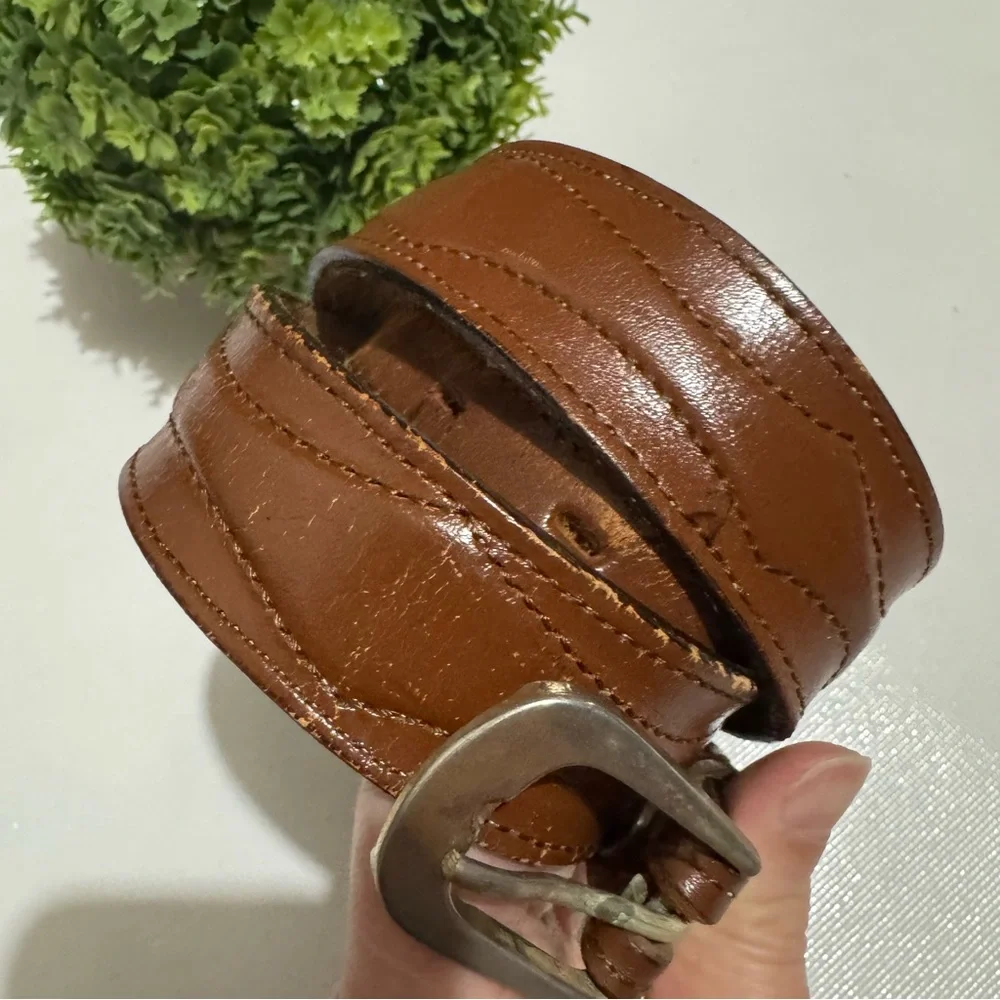 Vintage Brown‎ Leather Belt Women’s Size 30 Western Cowgirl Boho Festival Rodeo